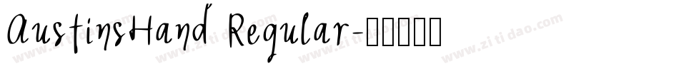 AustinsHand Regular字体转换